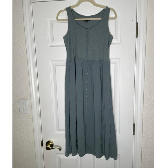 Frye And Co . Sleeveless Midi Maxi Dress - DESERT BLUE Xsmall Made In The USA - Picture 2 of 7